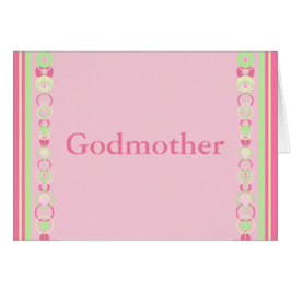 Godmutter Pink Modern Circles Card