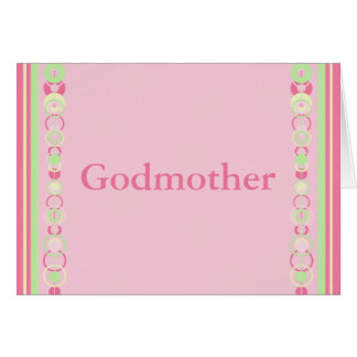 Godmutter Pink Modern Circles Card