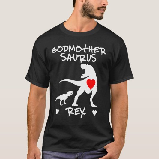 Godmutter Saurus Rex Dinosaur Muttertag T-Shirt (Vorderseite)