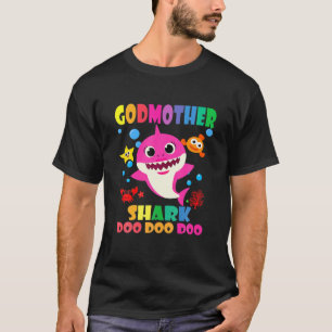 Godmutter Shark Doo Funny Baby Mommy Daddy Kid T-Shirt