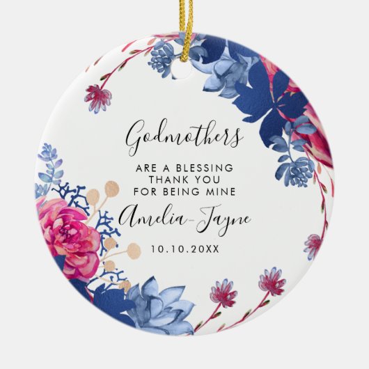 Godmütter sind ein segensreiches Foto Keramik Ornament (Vorne)