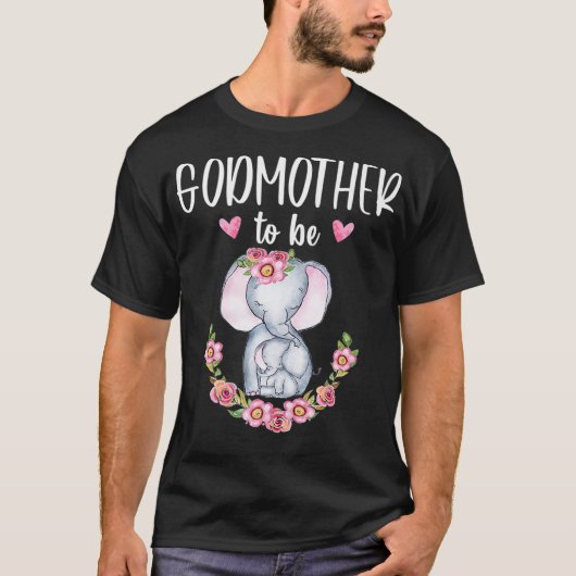Godmutter soll Elephant Baby Showroom Floral Premi T-Shirt (Vorderseite)