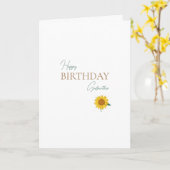 Godmutter Sunflower Birthday Karte (Gelbe Blume)