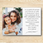 Godmutter und Kind Custom Plaque mit Easel Fotoplatte<br><div class="desc">Gedenktafel für Mutter und Kind</div>