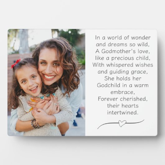 Godmutter und Kind Custom Plaque mit Easel Fotoplatte (Vorderseite)