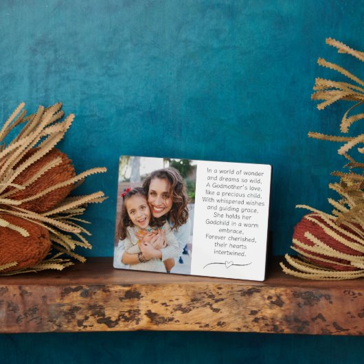 Godmutter und Kind Custom Plaque mit Easel Fotoplatte (Seite)