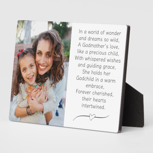 Godmutter und Kind Custom Plaque mit Easel Fotoplatte (Seite)