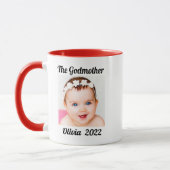 Godmutter von Godtochter Personalisierter Foto Nam Tasse (Links)