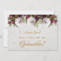 Godmutter Vorschlag Burgundy Peonies Blumenmarmor