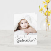 GodMutter-Vorschlag | Einfaches klassisches Script Karte (Gelbe Blume)