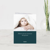 GodMutter-Vorschlag | Navy Blue 2 Foto Karte (Rückseite)