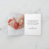 GodMutter-Vorschlag | Navy Blue 2 Foto Karte (Innenseite)