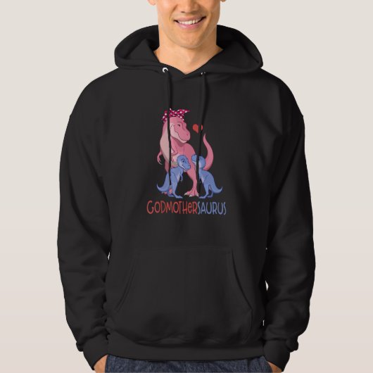 Godmuttersaurus Rex Dinosaur Godmutter Saurus Fami Hoodie (Vorderseite)