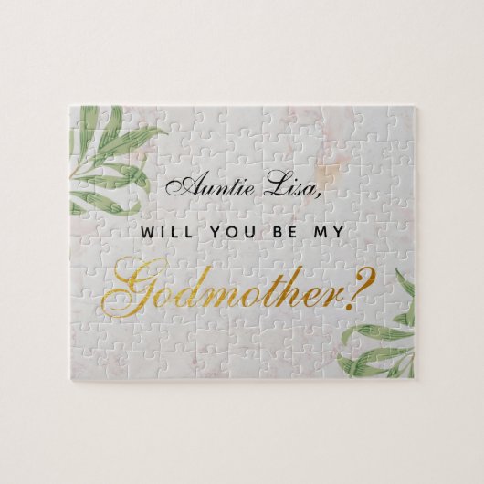 Godmuttervorschlag Foliage Imitate Gold Script Mar Puzzle (Horizontal)