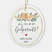 Godparent Gifts | Werden Sie meine Götzeleltern se Keramik Ornament (Links)