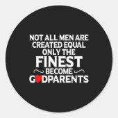 Godparent New First Time Godmother Godfather To Be Runder Aufkleber (Vorderseite)