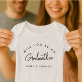 Godparent Vorschlag GodMutter GodVater Frage Baby Strampler