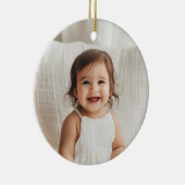 Godparents Handwritten Proposal Photo Girl Keramik Ornament (Rechts)