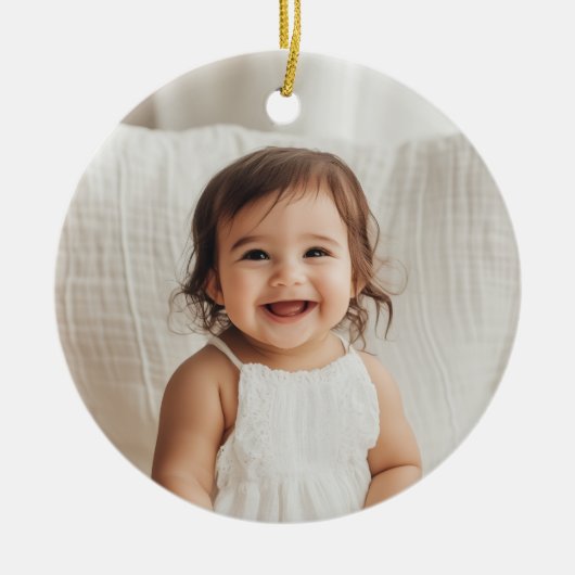 Godparents Handwritten Proposal Photo Girl Keramik Ornament (Vorne)