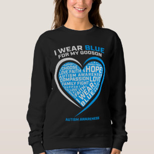 Godparentts Ich trage Blau für meinen Godson Autis Sweatshirt