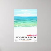 Godrevy Beach St Ives Bay, Reiseplakat Cornwall Leinwanddruck (Vorderseite)