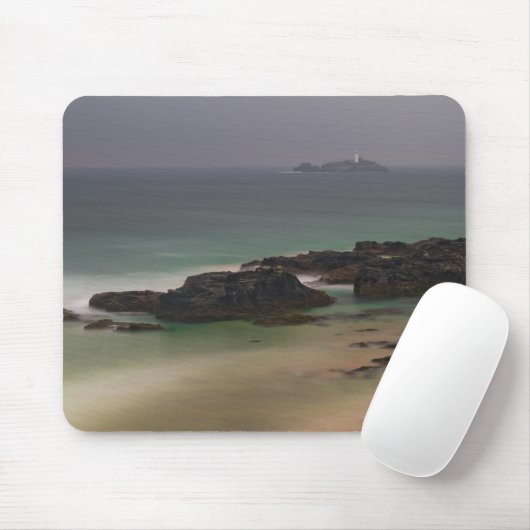 Godrevy Leuchtturm, Cornwall, Großbritannien Mousepad (Mit Mouse)