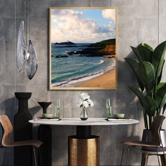 Godrevy Lighthouse Cornwall Coast  Fotodruck