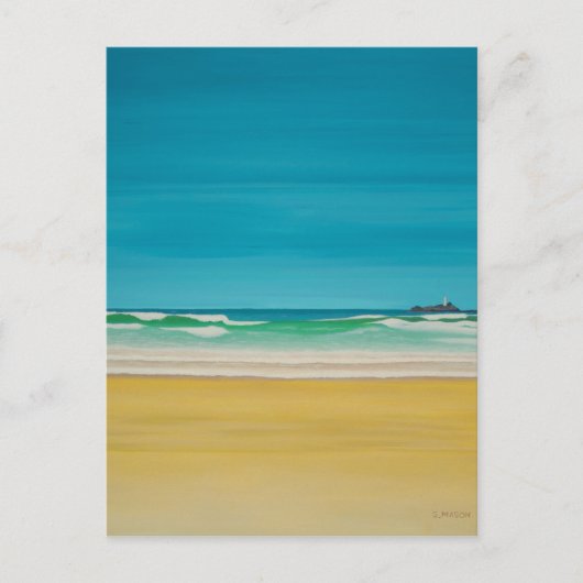 Godrevy Lighthouse (Gwithian) Postkarte (Vorderseite)