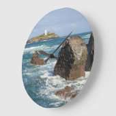 Godrevy Lighthouse Large Clock Große Wanduhr (Winkel)