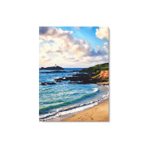 Godrevy's Coastal Charm: Ein Leuchtturm am Horizon