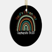 Gods Covenant Boho Rainbow Genesis 9 13 Christlich Keramik Ornament (Rechts)