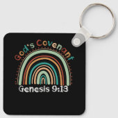 Gods Covenant Boho Rainbow Genesis 9 13 Christlich Schlüsselanhänger (Rückseite)