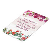 Gods-Geschenk ist Ihr Talent Hübsch Red Lila Rose Magnet (Linke Seite)