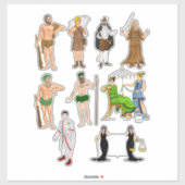 Gods Goddess Fantasy fairytale People Cartoon Art Aufkleber (Blatt)