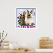 Gods Hand Bunny Poster (Küche)