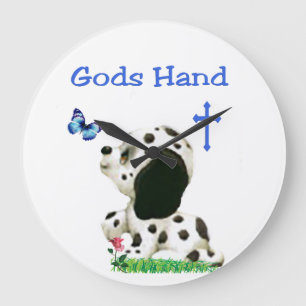 Gods hand große wanduhr