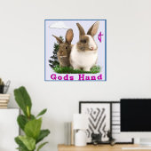Gods Hand Kaninchen Poster (Heimbüro)