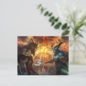 Gods Heimdall and Loki fighting at Ragnarök Postkarte (Stehend Vorderseite)