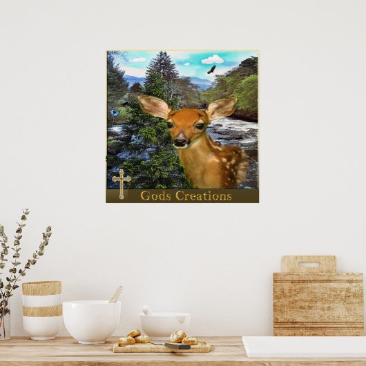 Gods Kreationen Poster (Küche)