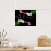 Gods Liebe Forded Calla Lily Blume Poster (Küche)