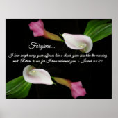 Gods Liebe Forded Calla Lily Blume Poster (Vorne)