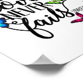 God's Love Never Fails - Butterfly Art - Religious Poster (Ecke)