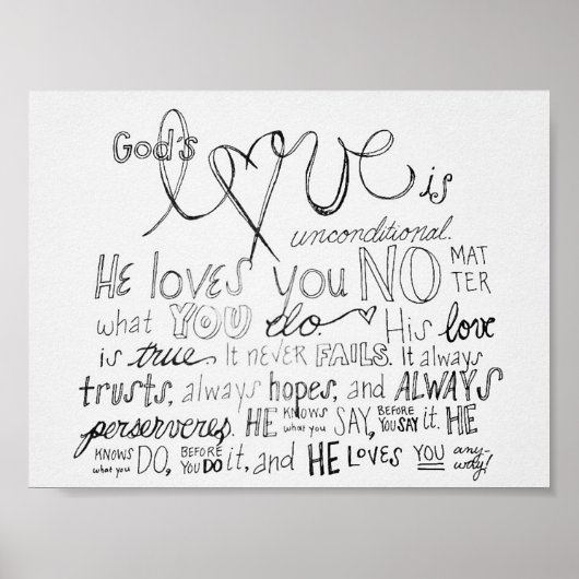 God's Love Poster (Vorne)