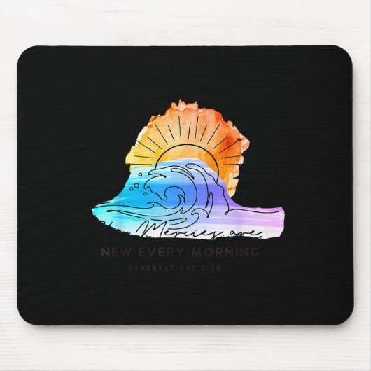 God's Mercy New Every Morning Christians Faith Jes Mousepad (Vorne)