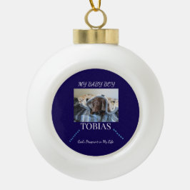 God's Pawprint Light Trail Keepsake Keramik Kugel-Ornament