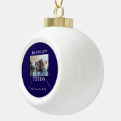 God's Pawprint Light Trail Keepsake Keramik Kugel-Ornament (Rechts)