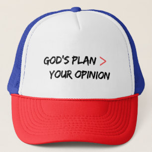 Gods Plan schlägt Ihre Meinung Christlich Hat Truckerkappe