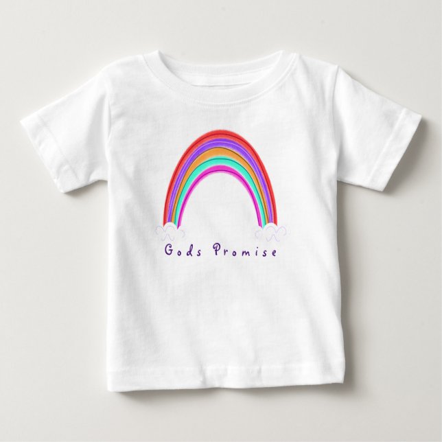 "Gods Promise" Regenbogen | Baby T-shirt (Vorderseite)