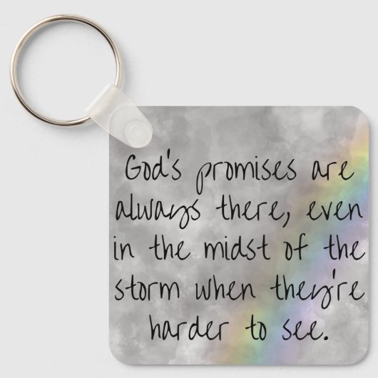 God's Promises Keychain - Hope Through the Storm Schlüsselanhänger (Vorderseite)