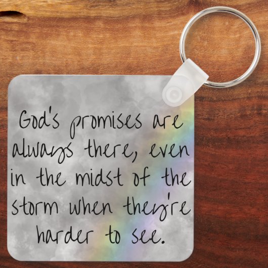 God's Promises Keychain - Hope Through the Storm Schlüsselanhänger (Rückseite)